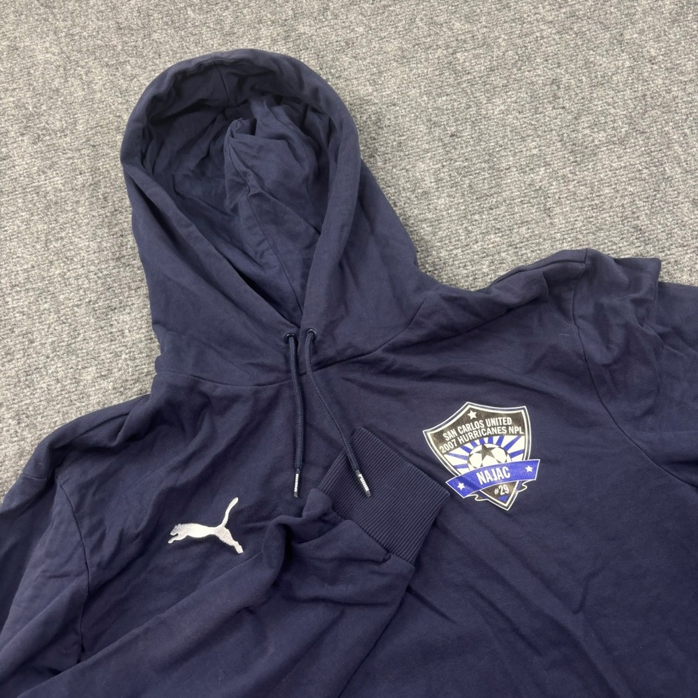 Puma Hoodie Large Navy Blue‎ San Carlos United Hurricanes Soccer Mens